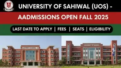 University of Sahiwal Admissions for Fall 2025